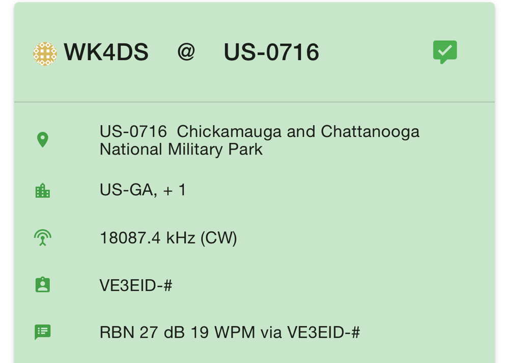 I had a goal, confirm an activation with only DX stations…