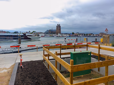 Kiekeboe, hier is het oude riool op het vernieuwde Veerplein