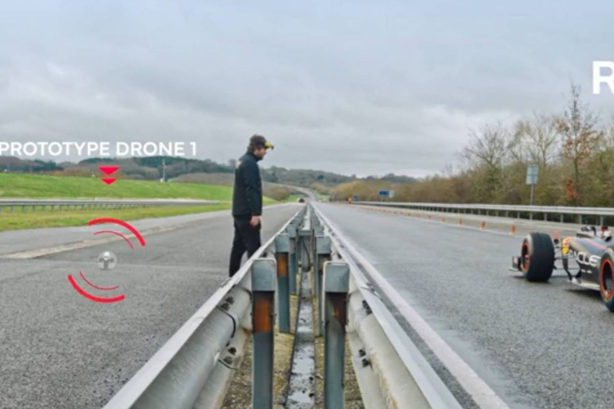 Snelste drone ter wereld racet met de Formule 1 mee