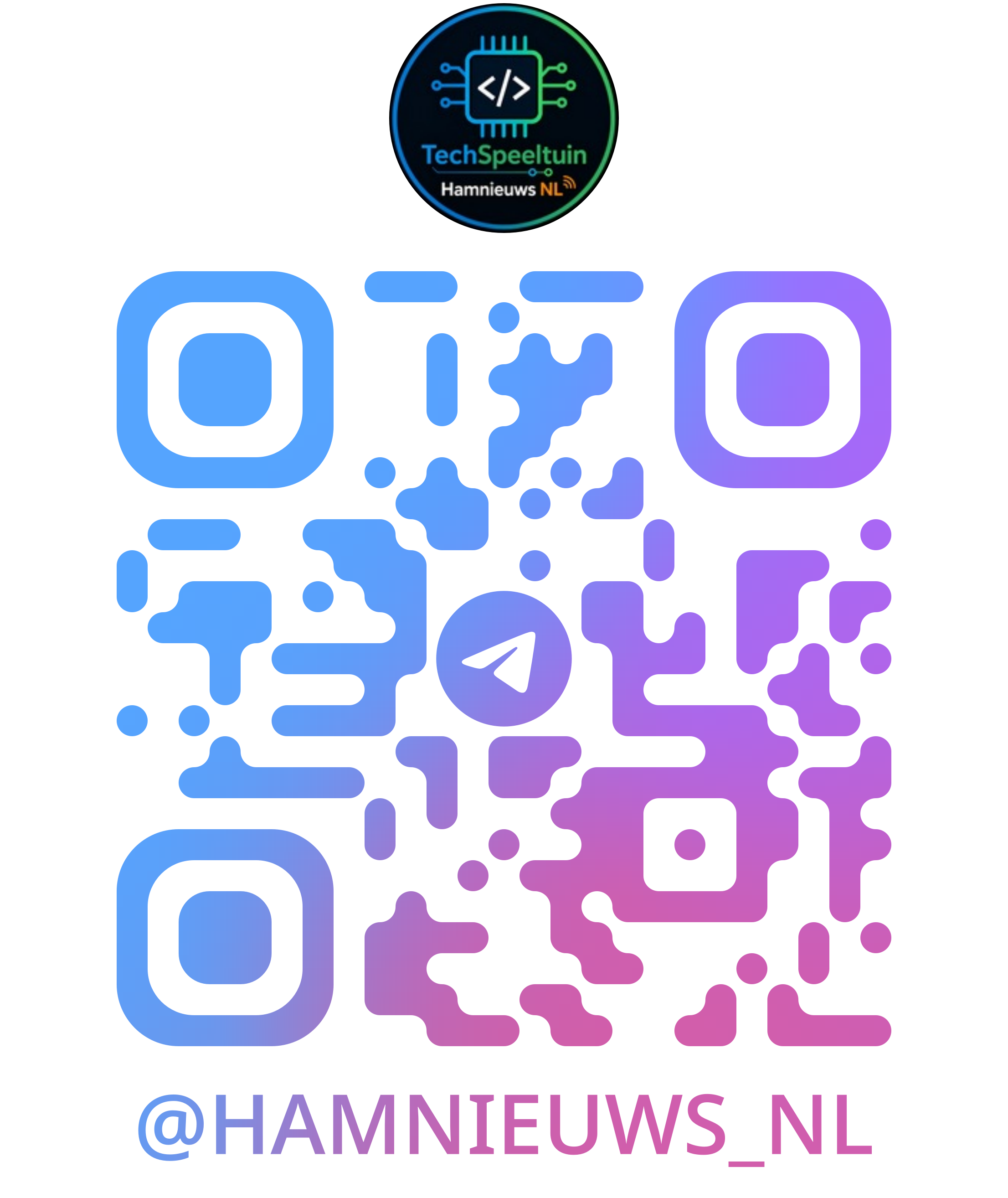 QR-code naar het Telegram-kanaal @hamnieuws_nl