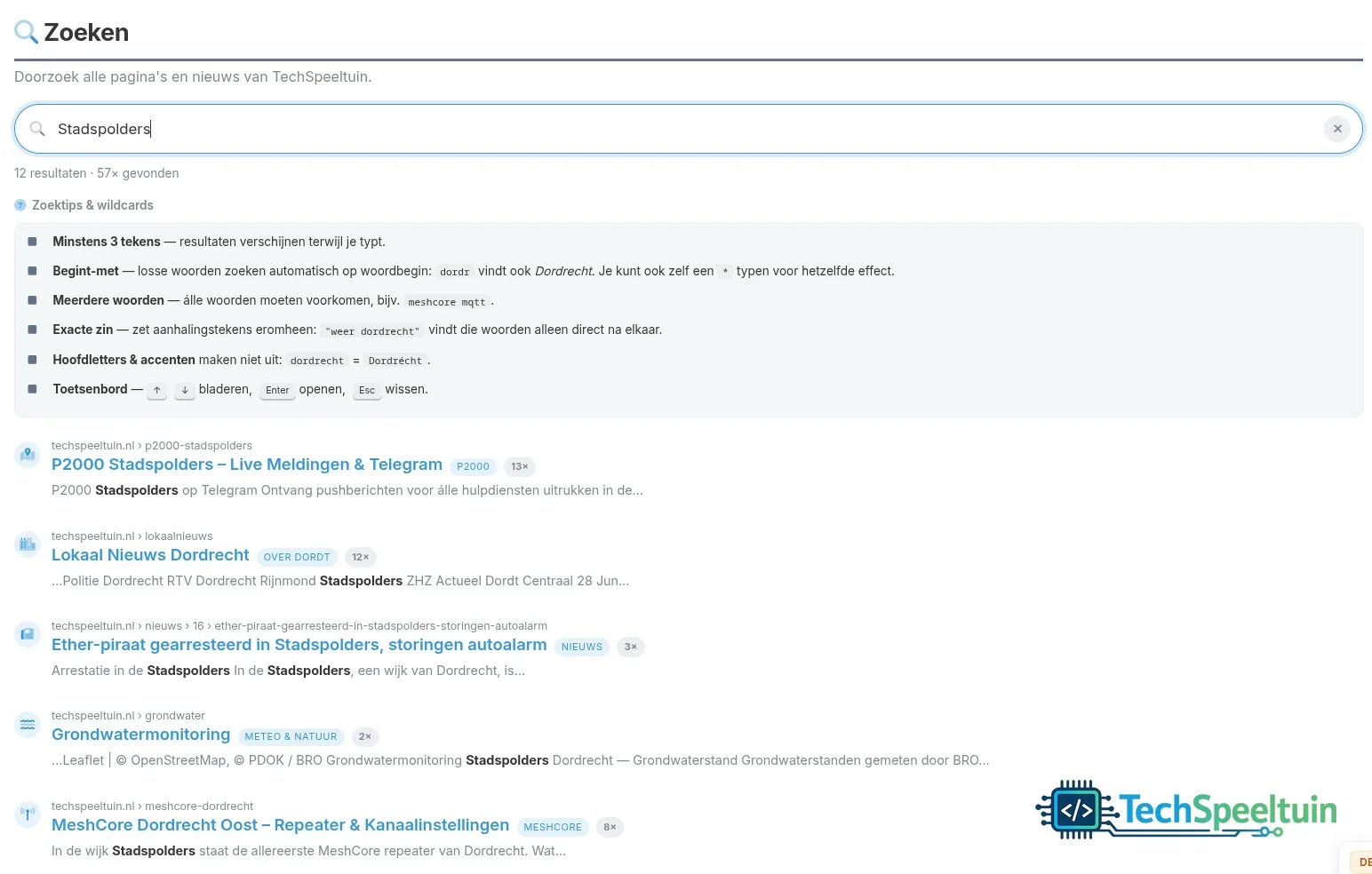 Zoek resultaten