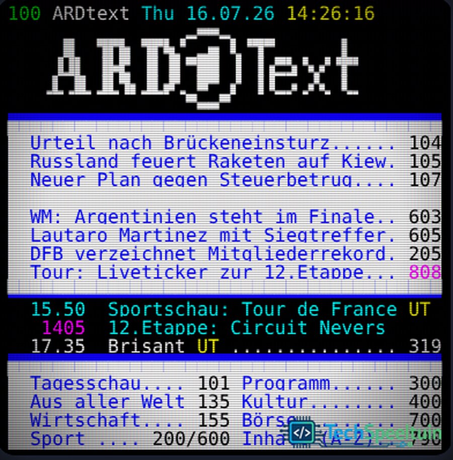 ARD 1 Text Duitsland