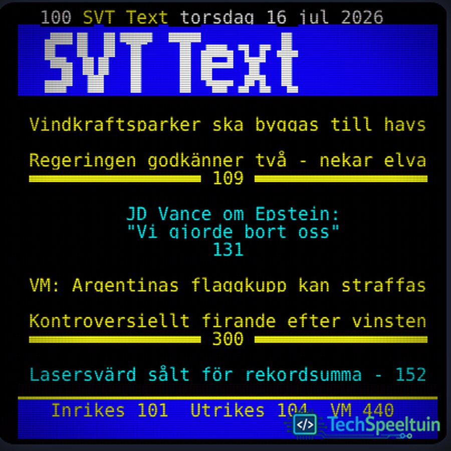 SVT Text Zweden SVT Text Zweden
